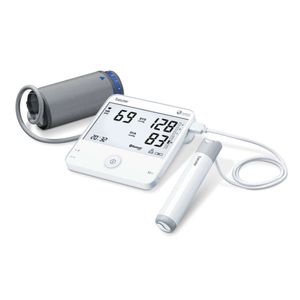 Baumanómetro de brazo de Beurer Bluetooth con 2 funciones, Mide presión arterial y genera electrocardiograma - Marca Beurer